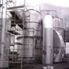 Roof dust collector with new mineral wool insulation & metal jacket at food waste plant